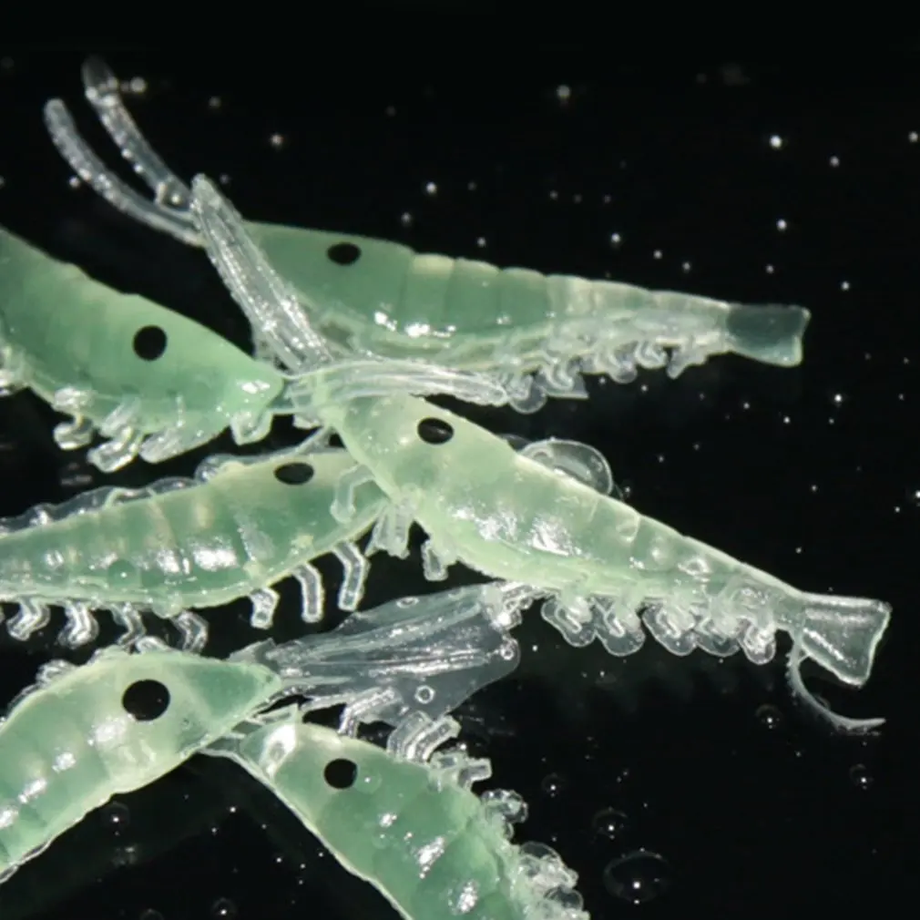 Мини светящаяся травяная креветка щипцы для рыбалки воды 3 см рыболовная