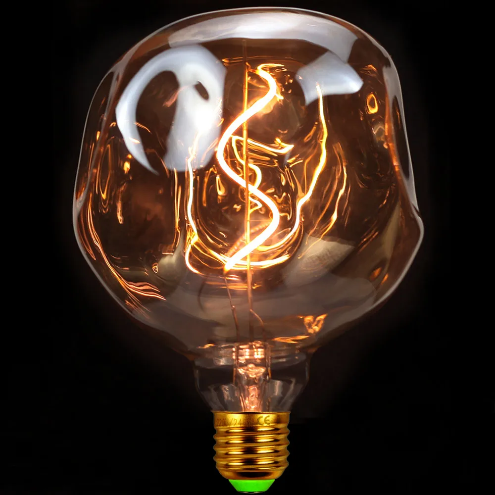 

Led Bulbs Vintage Light Bulb G125 Stone Big Globe Bulb 4W Dimmable 220V 110V Led Filament Decorative Edison Bulb