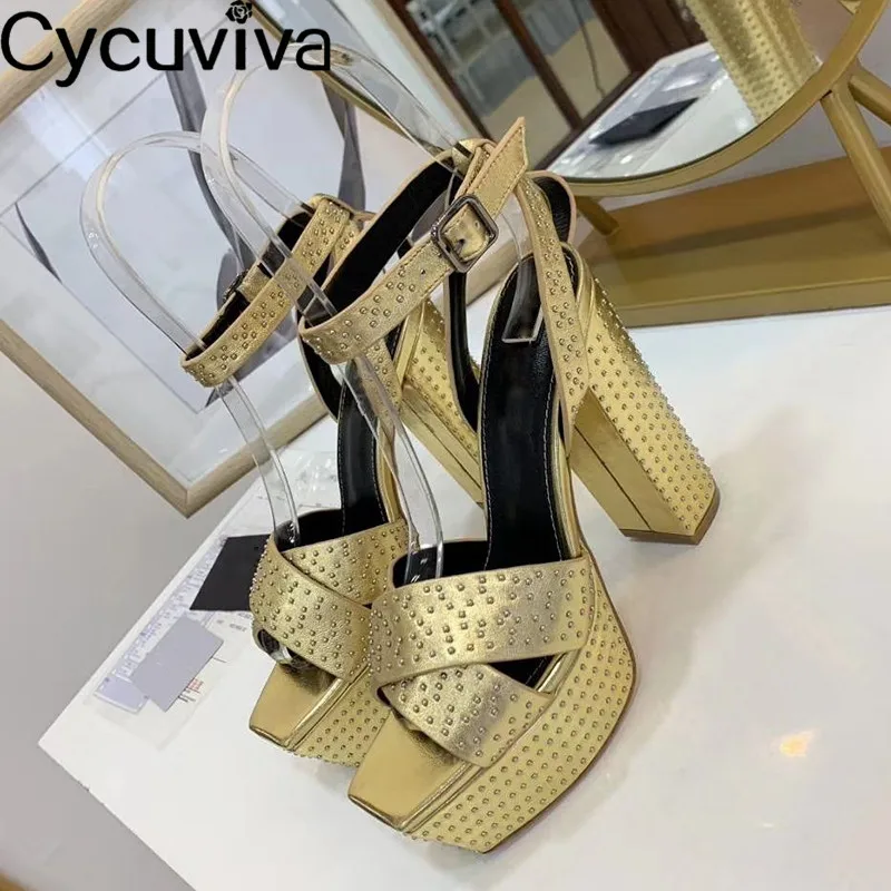 Сандалии женские на очень высоком каблуке удобная классическая обувь массивной