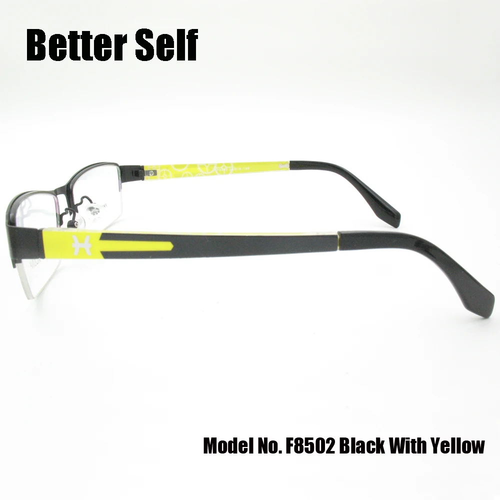 

Half Rim Optical Frames Rectangle Eyeglasses Alloy Prescription Eye Glasses HD Acetate Temple Eyewear Better Self F8502