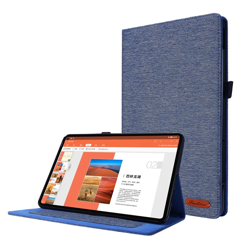 Чехол для планшета Huawei MatePad Pro 10 8 2019 с тканевым рисунком в виде книжки подставкой и