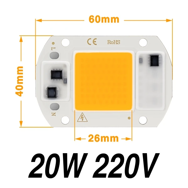 20W Warm White 10 шт./лот светодиодный светильник с полным спектром 20 Вт 30 Вт 50 Вт теплый белый холодный белый светильник для выращивания 220 В умный IC для теплицы прожектор светильник DIY - Цвет: 20W Warm White