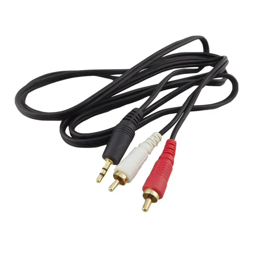 1x1 8 м/6 футов 3 5 мм штекер стерео 2 RCA phono Аудио Видео AV адаптер позолоченный