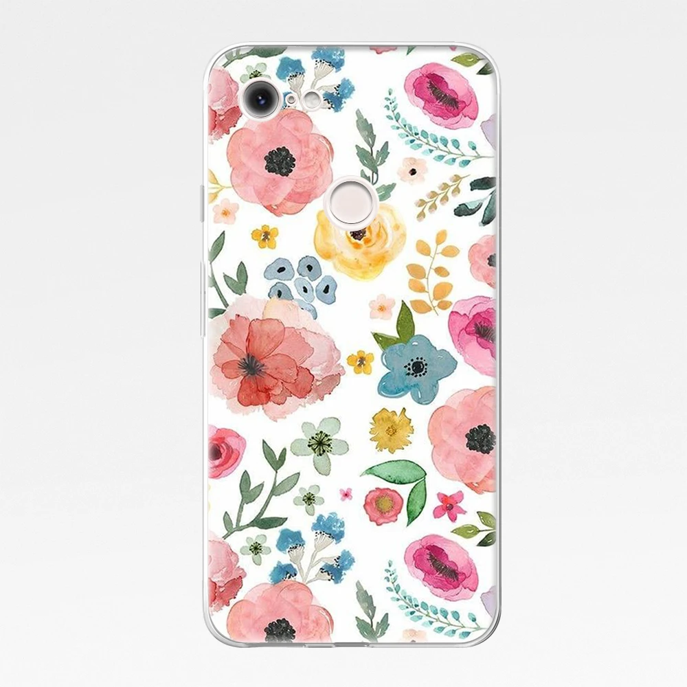 

Cartoon Flower Phone Case For Google Pixel 5 4a 4 3a 3 2 XL Soft Silicone TPU Cover for Pixel 5XL 4XL 3XL 2XL Coque Capa Funda