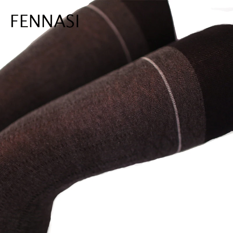 FENNASI толстые теплые колготки женские зимние черные пикантные с высокой талией