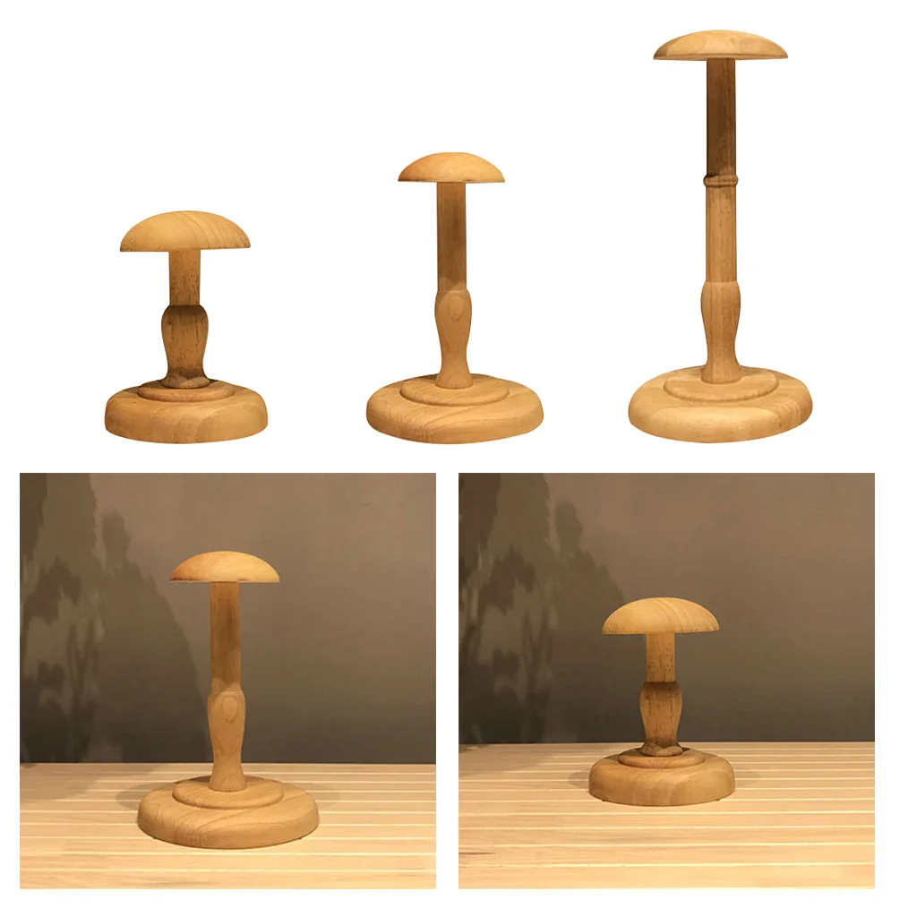 

3Pcs Dome Top Desktop Sports Cap Toupee Display Stand Holder Shelf Organizer