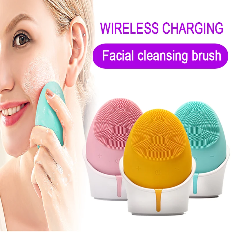 Мини электрический силиконовый кисть для очистки дица звуковая вибрация