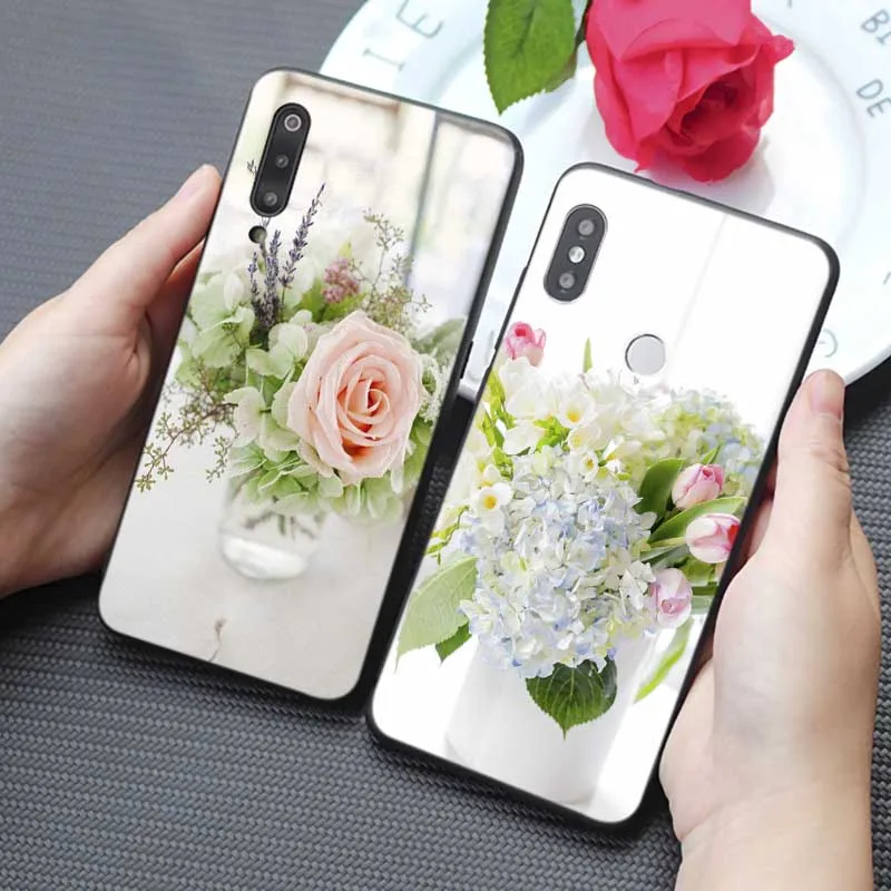 Для xiaomi mi 9 pro 9t se 8 pocophone f1 x 3 Прозрачный мягкий силиконовый чехол для телефона пион