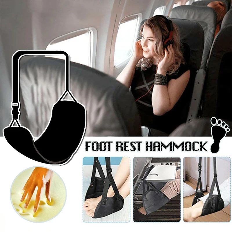Портативный дорожная подставка для ног гамак отдыха коврик полета ноги подушка