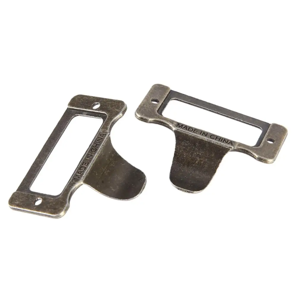 Античный латунный ярлык ящика 6 шт. ручка для шкафа визитная карточка бирка Ретро