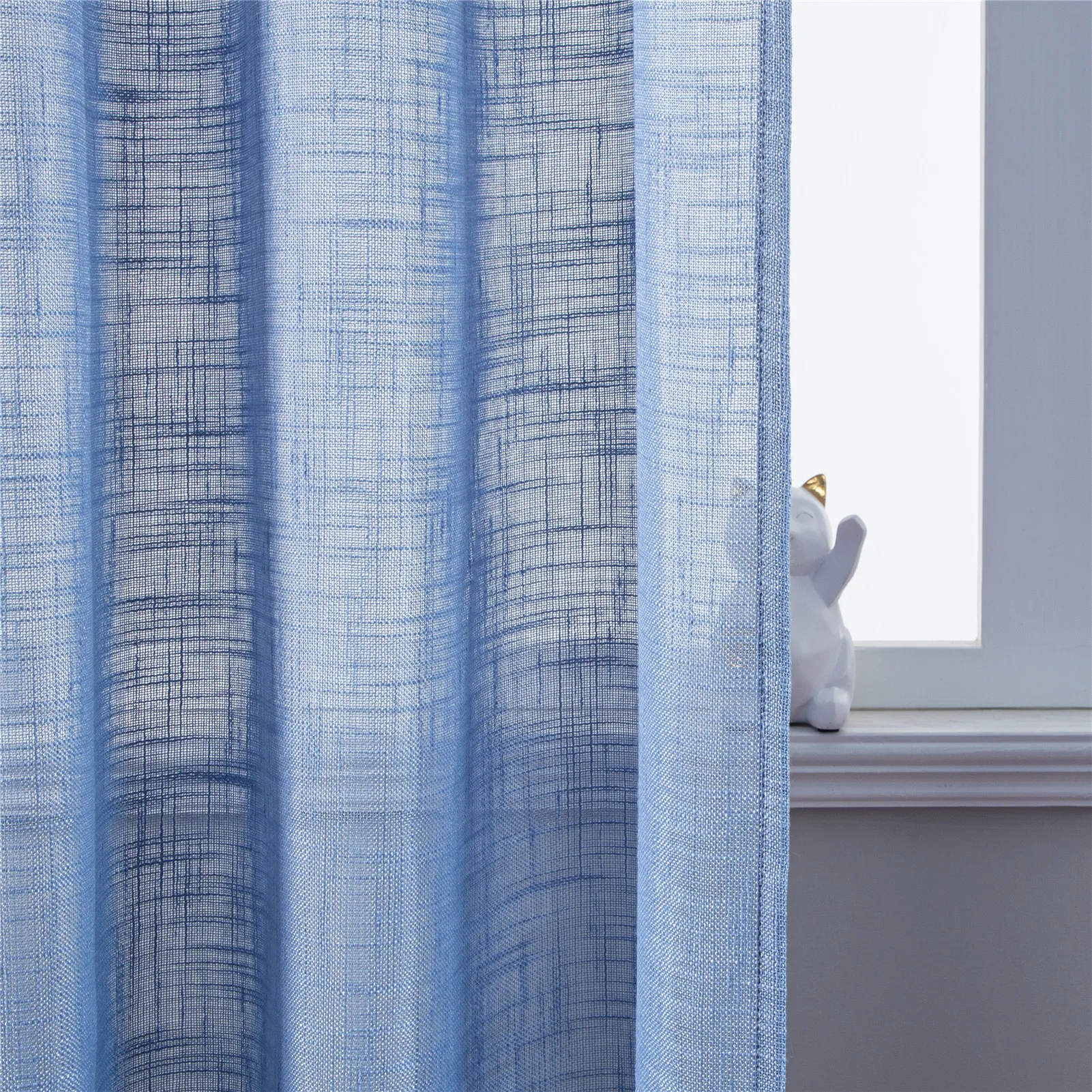 Льняные прозрачные шторы однотонные оконные занавески Занавески для гостиной