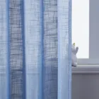 Льняные прозрачные шторы, однотонные оконные занавески, прозрачные Занавески для гостиной, домашний декор, полузатенение, искусственная ткань, размер на заказ