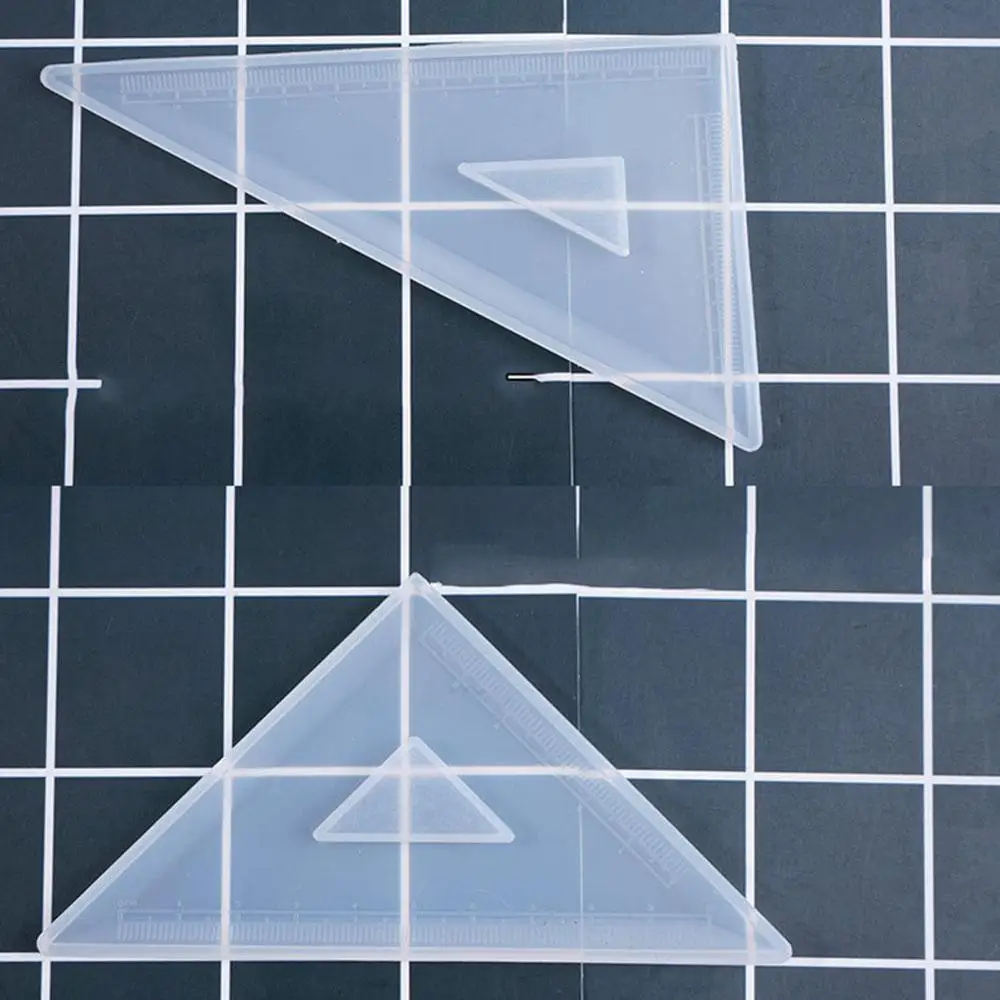 

1 Pcs Silicone Molds Ruler Set Square Protractor Crystal Epoxy Mold For DIY Craft Gift Making Crystal Epoxy Ruler Mould