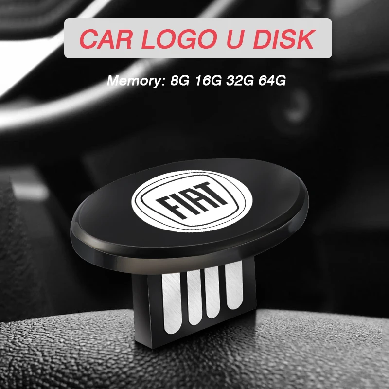 Флэш накопитель Mini U Disk с логотипом автомобиля флэш USB для FIAT 500 Grande Punto Tipo Stilo UNO Astra