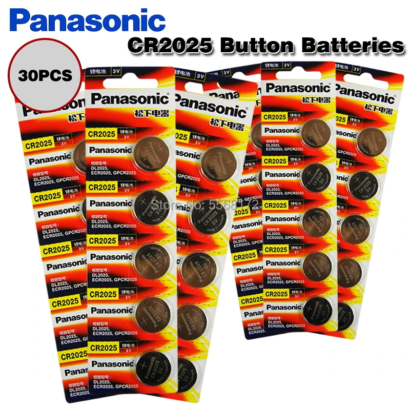 30X оригинальный абсолютно новый аккумулятор для PANASONIC cr2025 3v кнопочные батареи