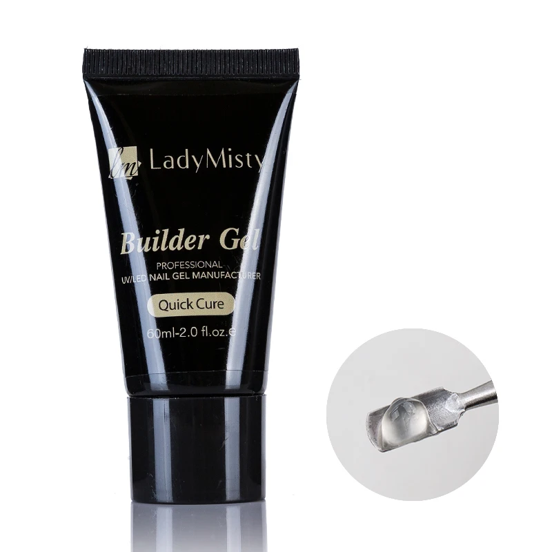 60ml Clear Ladymisty 60 мл полигель для ногтей быстрое наращивание ногтей кристаллический желе полигель для ногтей УФ светодиодный Твердый акриловый строительный гель для ногтей - Цвет: 60ml Clear
