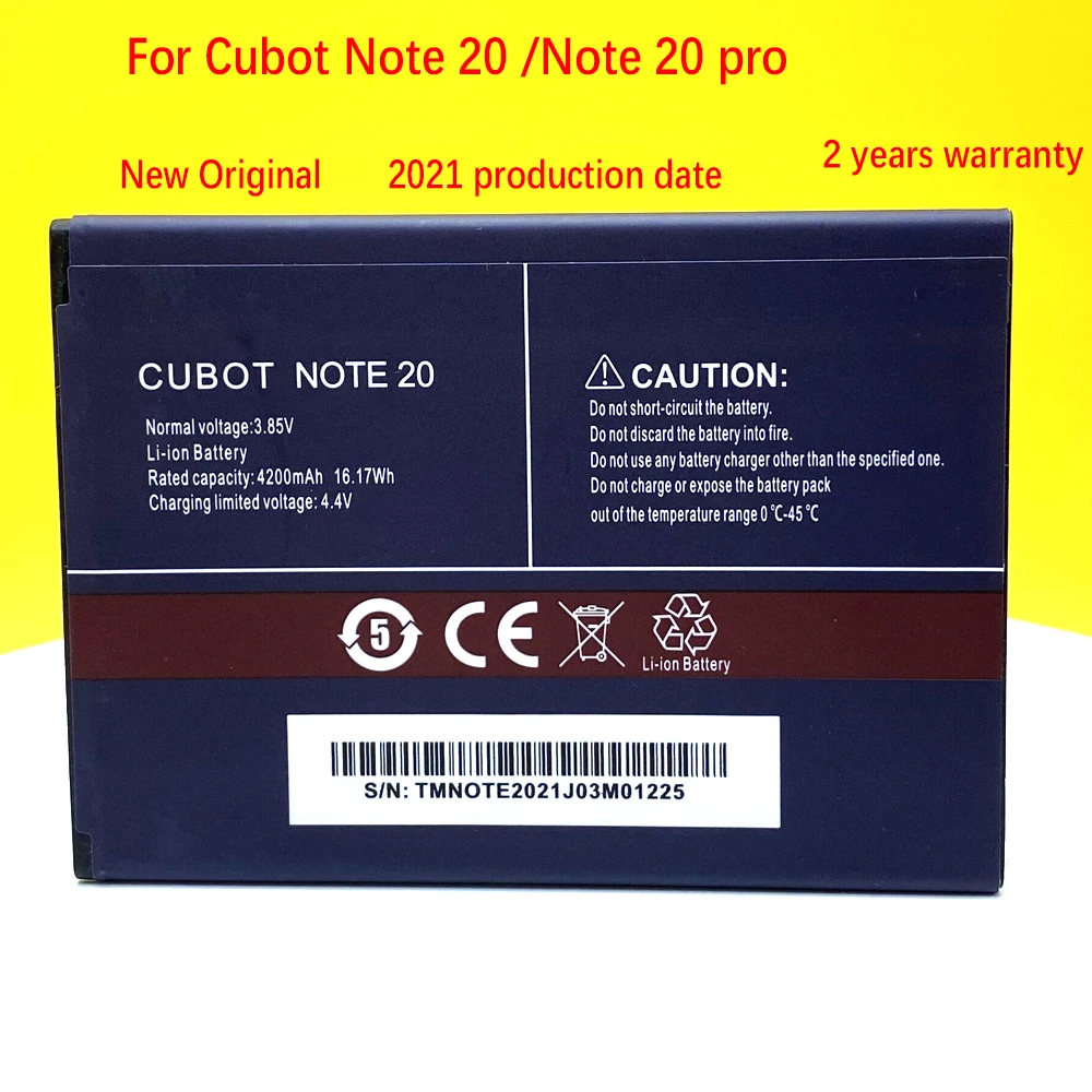 Bater&iacute;a Original para Cubot Note 20/Note 20 Pro, alta calidad, n&uacute;mero de seguimiento-0