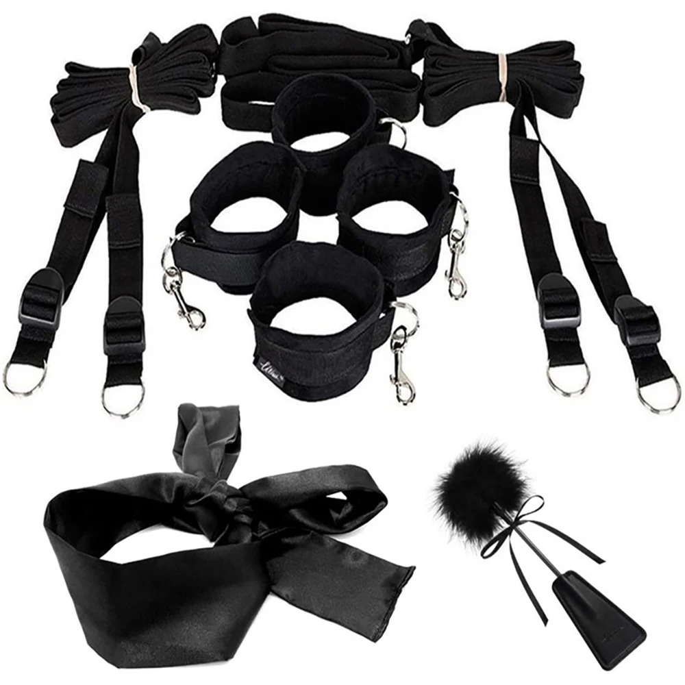 Bed BDSM Bondage Restraints Sex Flirting Handcuffs Limbs Bound Set Couples Fetish Training Slave SM Game Toys | Красота и здоровье