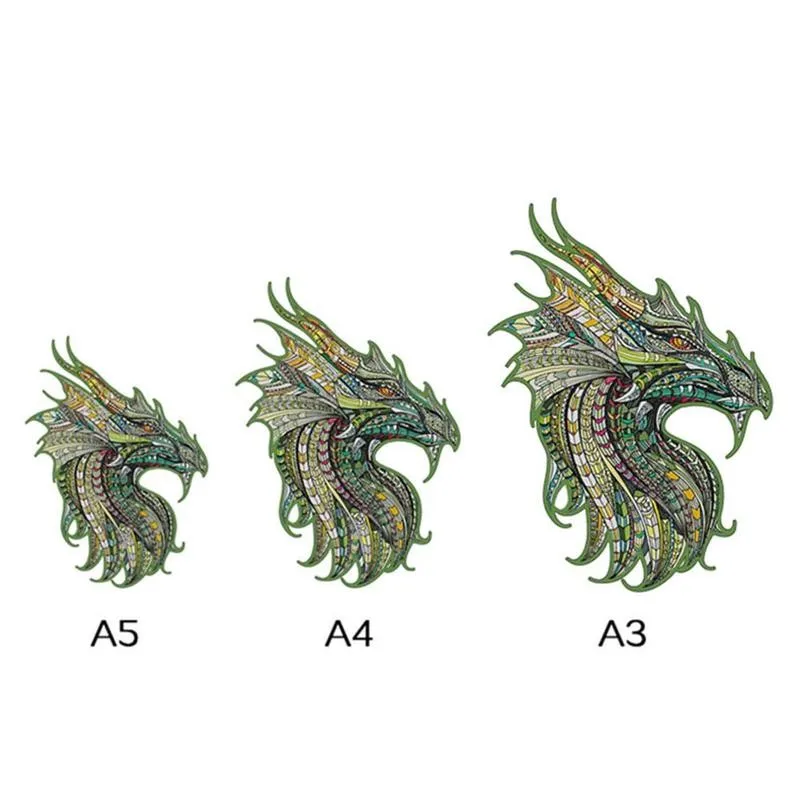 

Dragon Shape DIY Wooden Puzzle For Adults Children Wooden Puzzles Animal Best Christmas Gift Wooden Jigsaw Puzzle for Kids