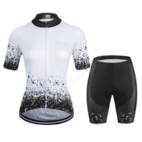 black white 2021 pro team cycling jersey women sets bicyle motocross breathable quick dry cycling clothing women outdoor sports