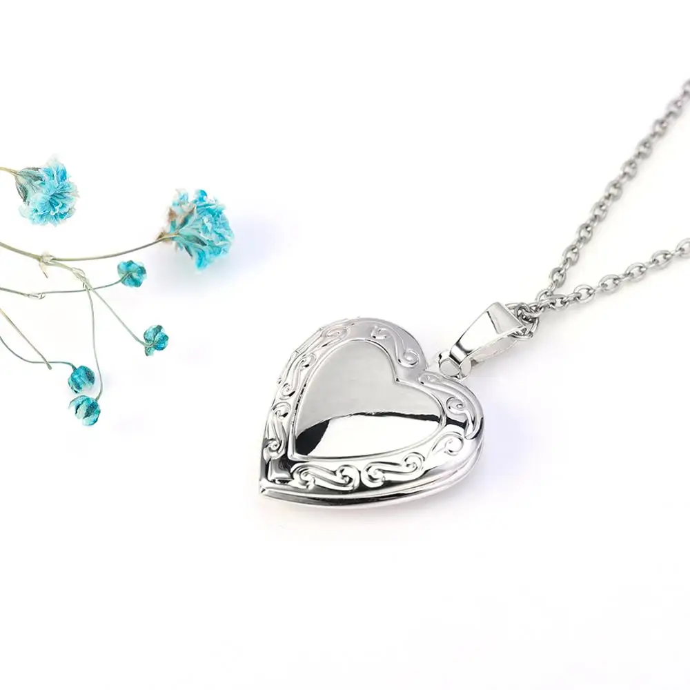 Светильник лый кулон в форме сердца для женщин и мужчин открытая фоторамка