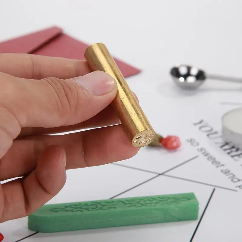 Ретро цилиндрический воск для запечатывания латунный конверт герметизирующий