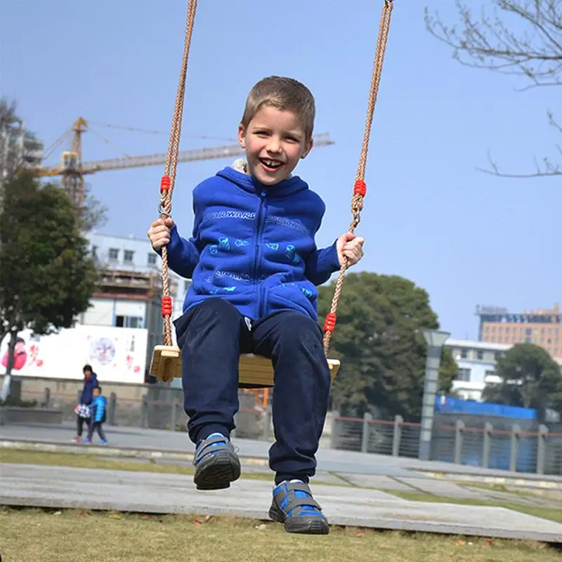 

80 см регулируемое веревочное деревянное плоское качели сиденье садовый патио подвесной Swinget Детская летняя уличная мебель спортивная игра ...