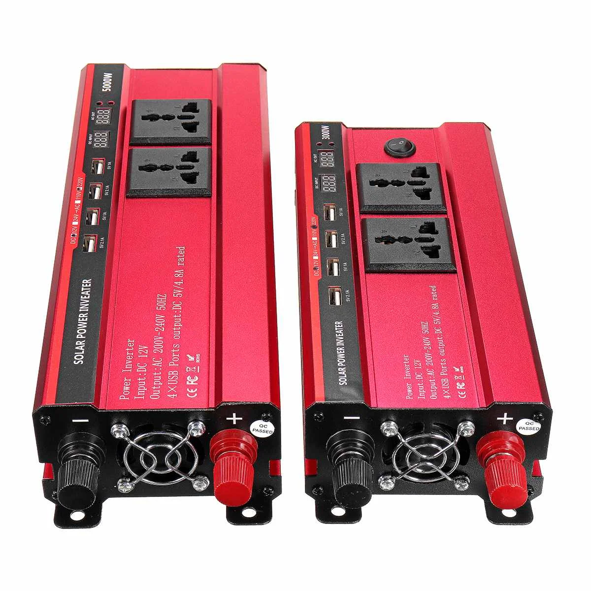 Autoleader 5000 Вт Солнечный Инвертор постоянного тока 12 В/24 В к AC 110 В/220 В модифицированный синусоидальный преобразователь для автомобиля и грузовика