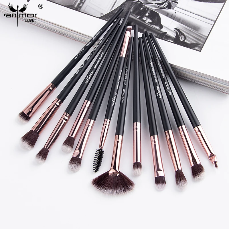 Набор кистей для макияжа Anmor 3/12 шт./лот профессиональная кисть растушевки теней