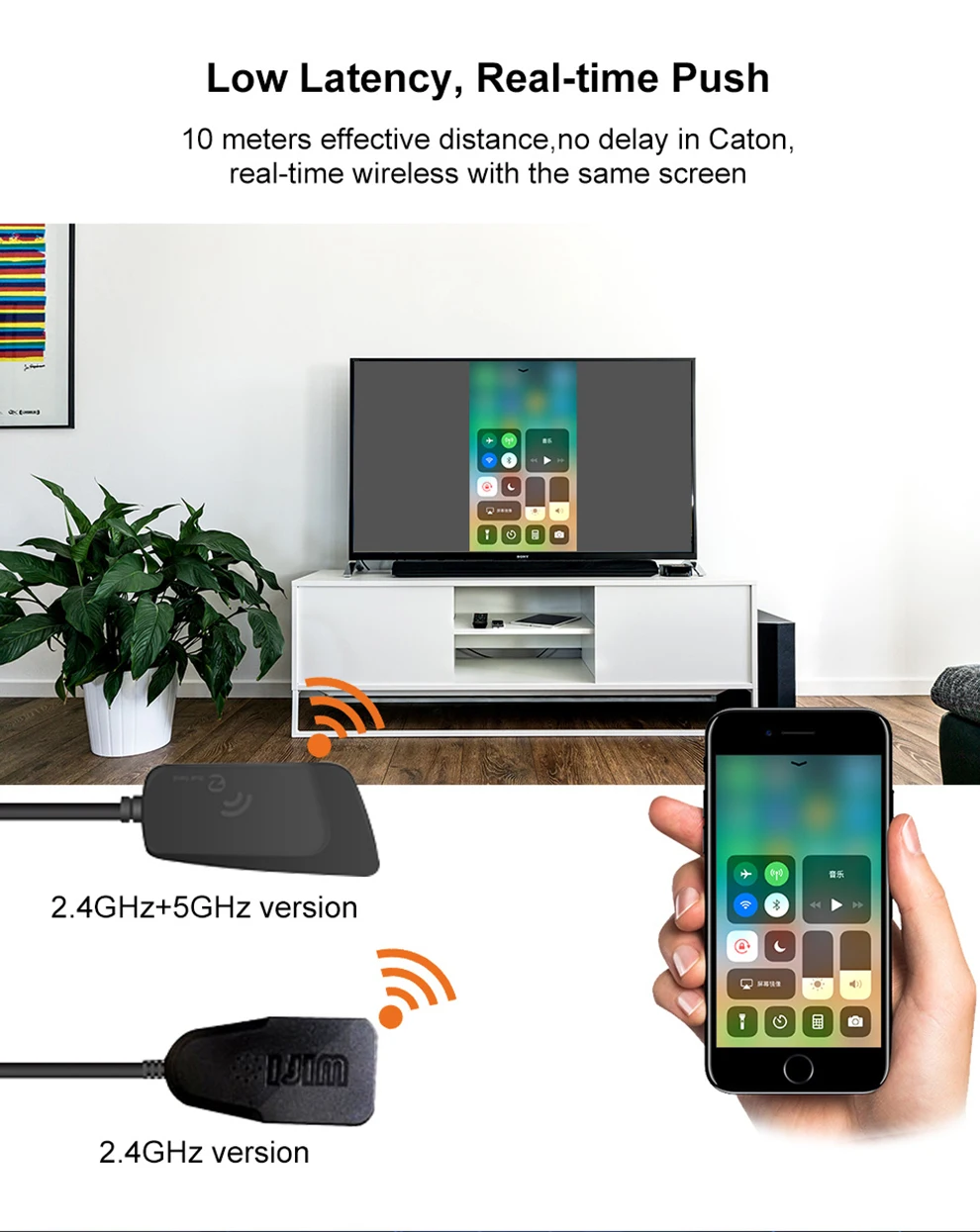 Качество Miracreen HDMI беспроводной дисплей приемник 2 4/5G WiFi 4K 1080P Мобильный экран