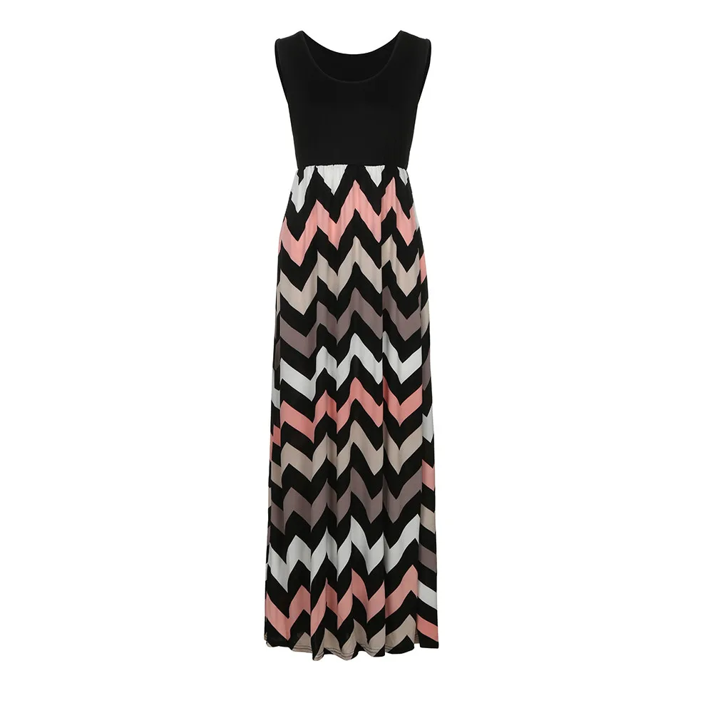 Женское платье в полоску длинное пляжное летнее платье-макси стиле бохо 2021 |