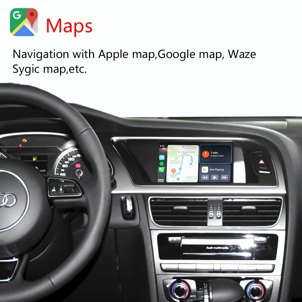 Беспроводной автомобильный интерфейс CarPlay Android для Audi A4 A5 2009-2015 с функцией Mirror Link
