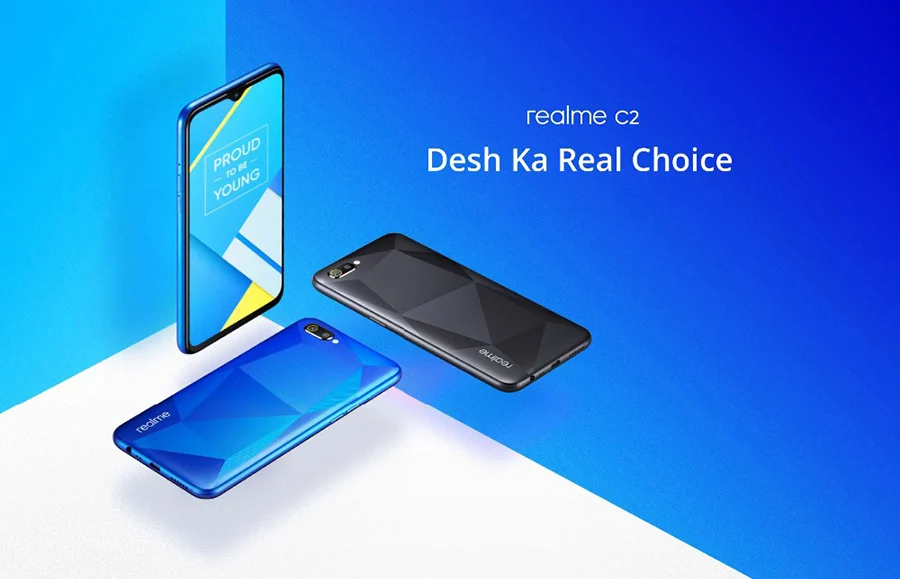 RU версия OPPO Realme C2 15,5 HD+ Dewdrop MediaTek Helio P22 2 Гб ОЗУ 16 Гб ПЗУ 13 МП AI двойная камера заднего вида 4000 мАч мобильный телефон
