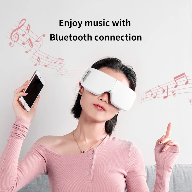 Перезаряжаемый умный Eye массажер для лица Массажер Bluetooth музыка Складывающийся