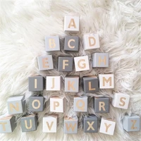 26 kids education toys english letter wooden embellishenment reading writing alphabet blocks kids play games toy letter craft