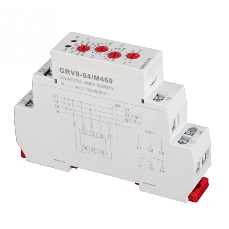 GRV8-04 M460 3-фазный Напряжение мониторинга реле чередования фаз обрыва фазы защиты