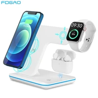 Wireless Charger Stand for iPhone 15W Fast Charging Station Dock For Apple Watch Airpods Pro