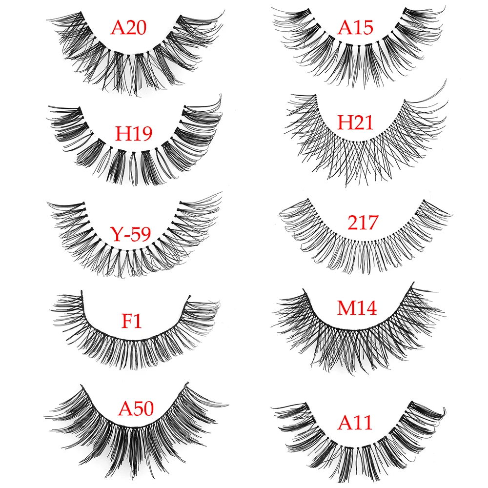 10 пар накладных ресниц ручной работы Толстые Длинные Накладные крестообразные