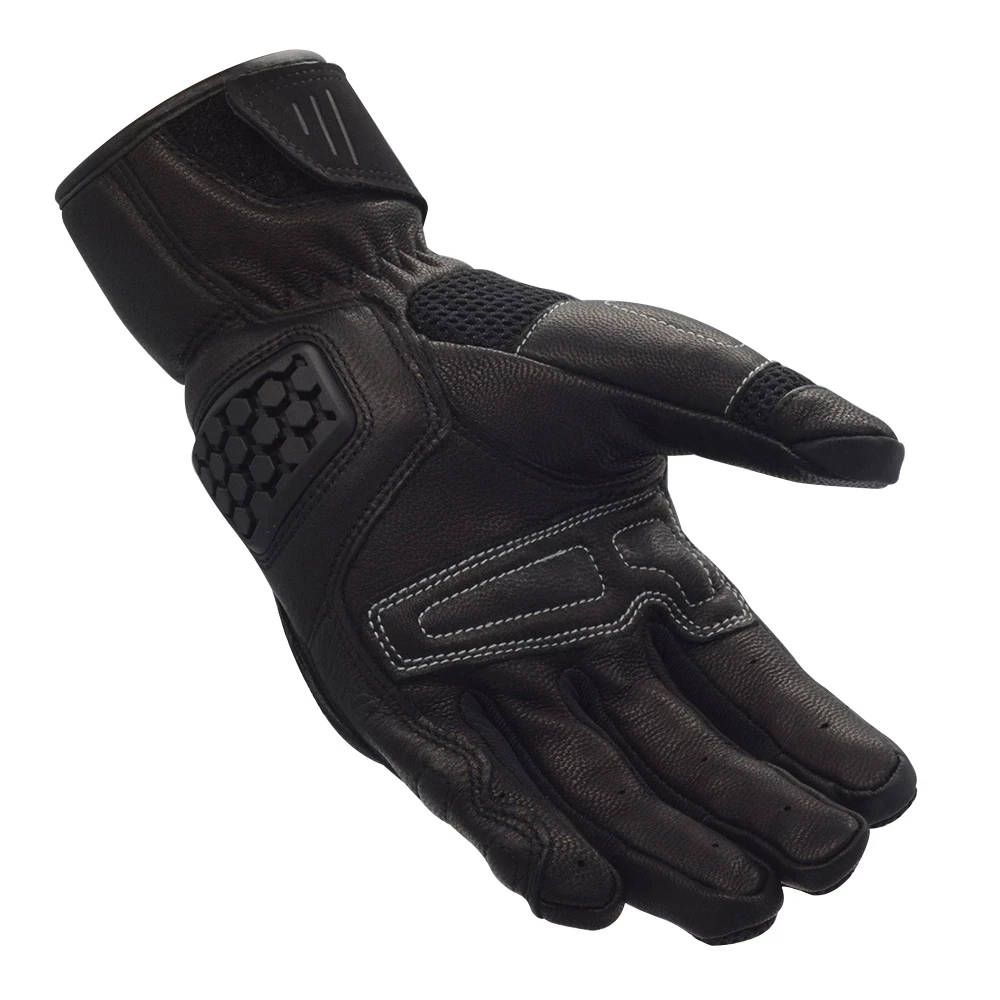 

Mens Leather Gloves Black Motorbike Gants Moto Bike Off Road Racing Gloves