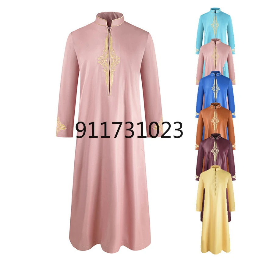 Рамадан мусульманская абайя однотонный дом халат для мужчин новинка 2021 Дубай