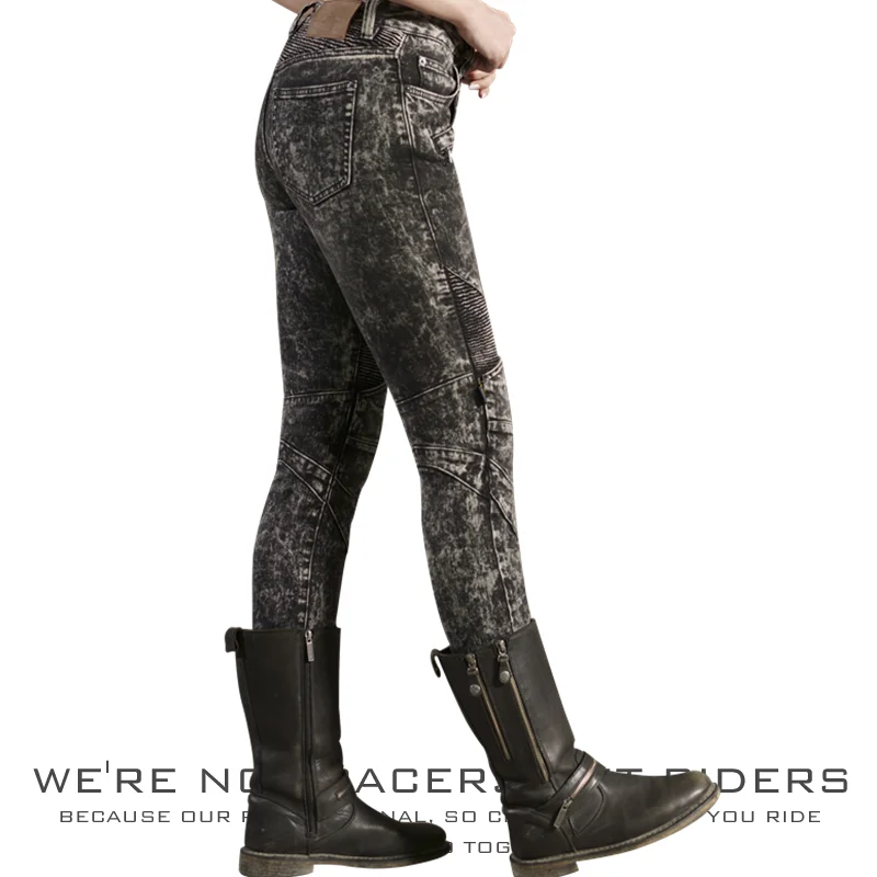 Дышащие облегающие мотоциклетные джинсы женские уличные защитные брюки для езды