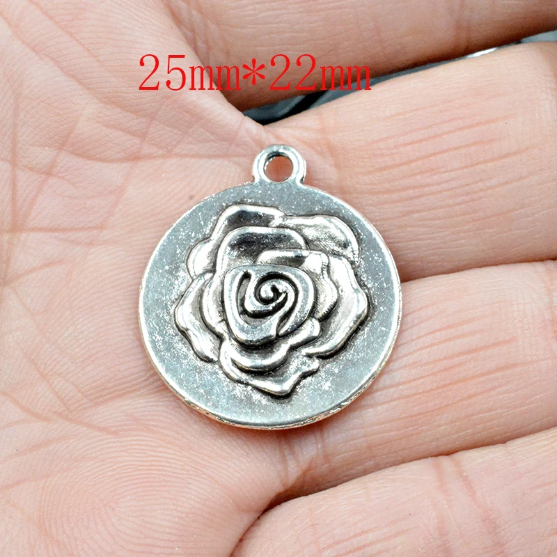 2 шт. подвески бусины в виде Розы 25 х22 мм|Шармы| |
