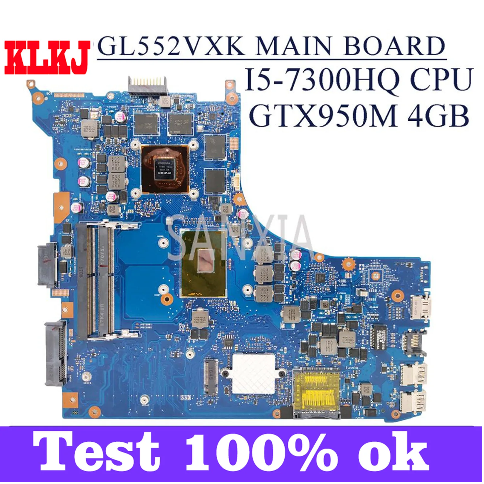 

KLKJ GL552VXK материнская плата для ноутбука ASUS ROG GL552VXK GL552VX GL552VW GL552V оригинальная материнская плата I5-7300HQ GTX950M-4GB
