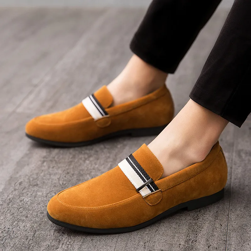 

Luxurious Personality New 2021 Formal Men's Shoes Men Comfortable Low Cut Handmade Party Non-slip Flat Gentleman