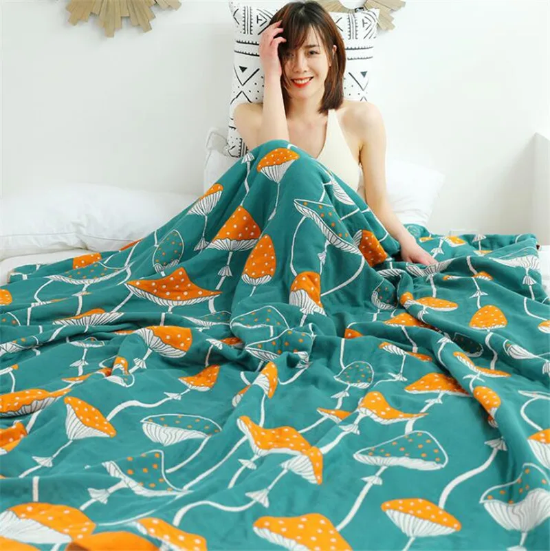 

Gauze Cotton Muslin Soft Throw Plaid For Adult's Bedding Sheet Queen King Travel Blanket Bedspread Blanket Sofa Throw Blanket