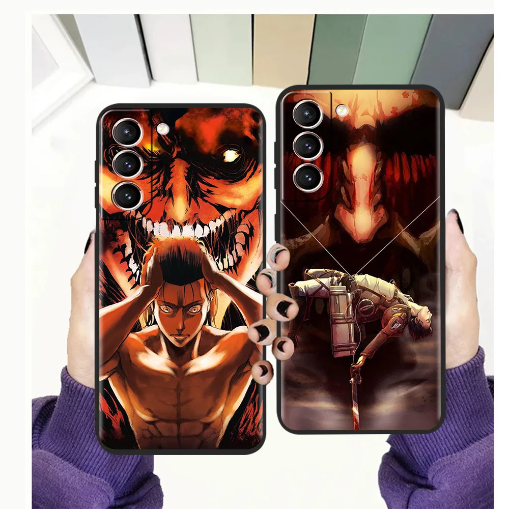 

Attack On Titan Phone Case for Samsung Galaxy S20 FE S20 S21 Ultra S10 S9 S8 Note 20 Ultra 10 Plus Silicone Cover Shell TPU Bag