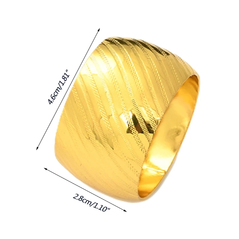 

6pcs Wave Pattern Napkin Rings Buckle Holder Wedding Party Dinner Table Decoration Family Gatherings GXMA