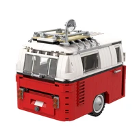 moc spliceable caravan trailer building blocks set for 10220 10221 vehicle tail car model bricks toys for children birthday gift