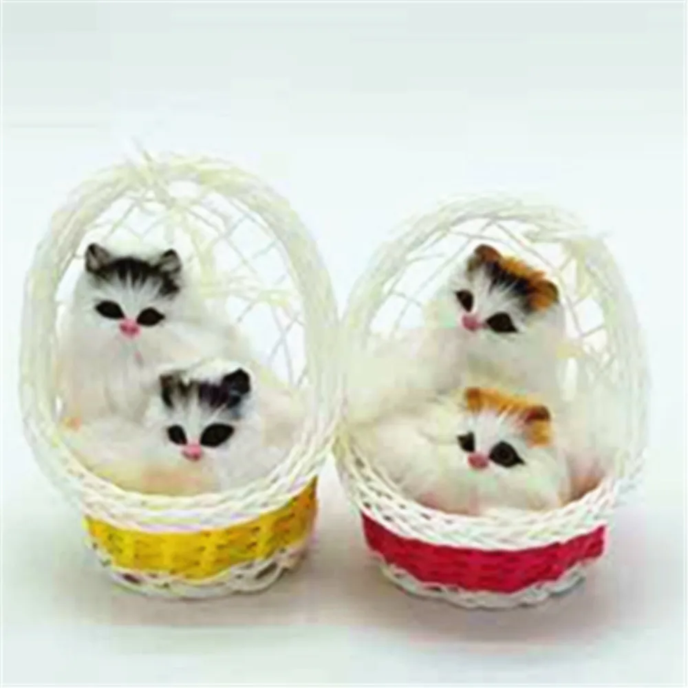 Реалистичные белые персидские коты - мягкие игрушки, имитация котов, декор для стола, подарок для детей мальчиков и девочек на Пасху и Рождество.