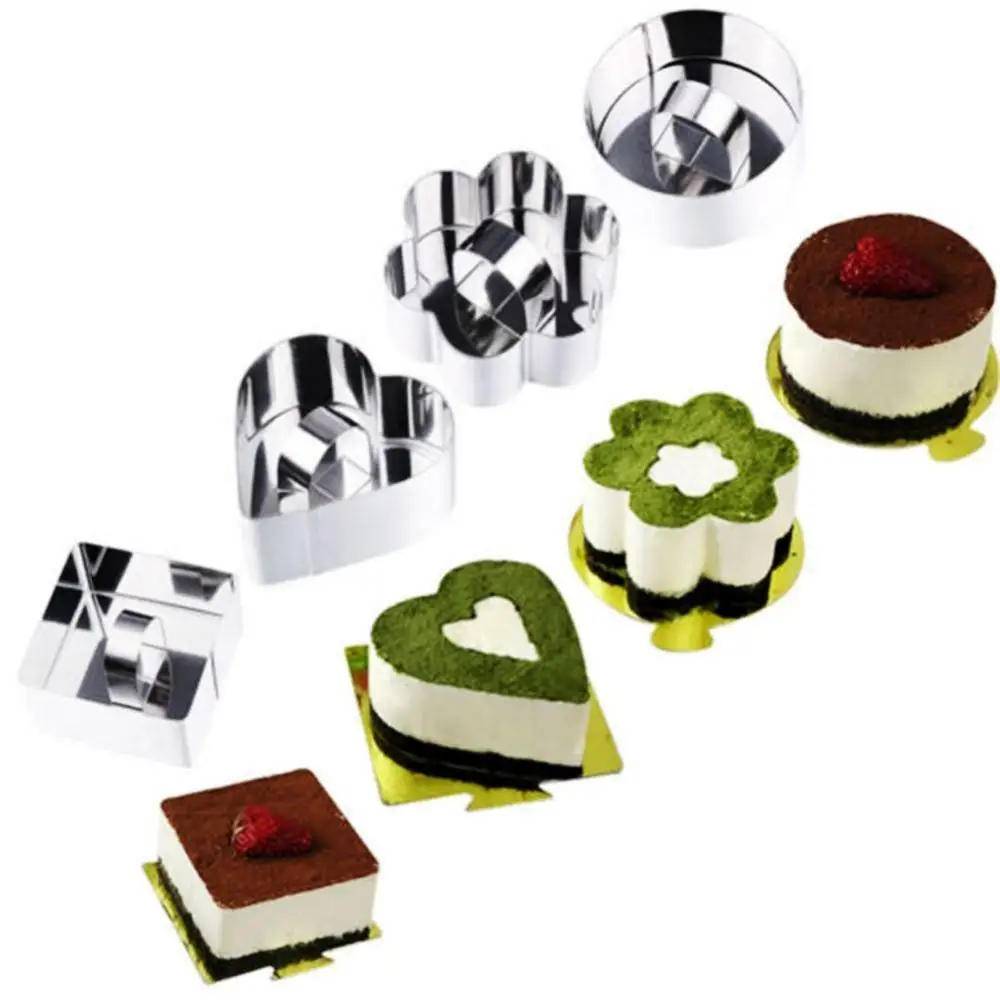 

Hot Sales!!! Stainless Steel Cookie Cutter Flower Heart Triangle Cake Mold Pastry Baking Tool